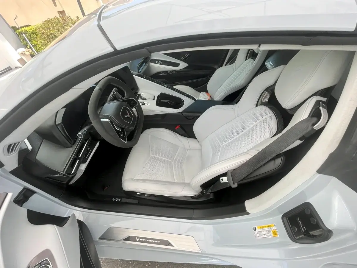 Corvette C8 interior after a deep clean